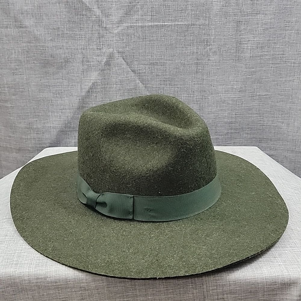 Wyeth by Todd Magill Anthropologie Rancher Fedora Green Raffia Hat